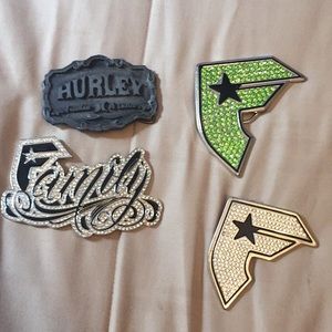 Lot of 4 belt buckles